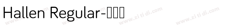 Hallen Regular字体转换